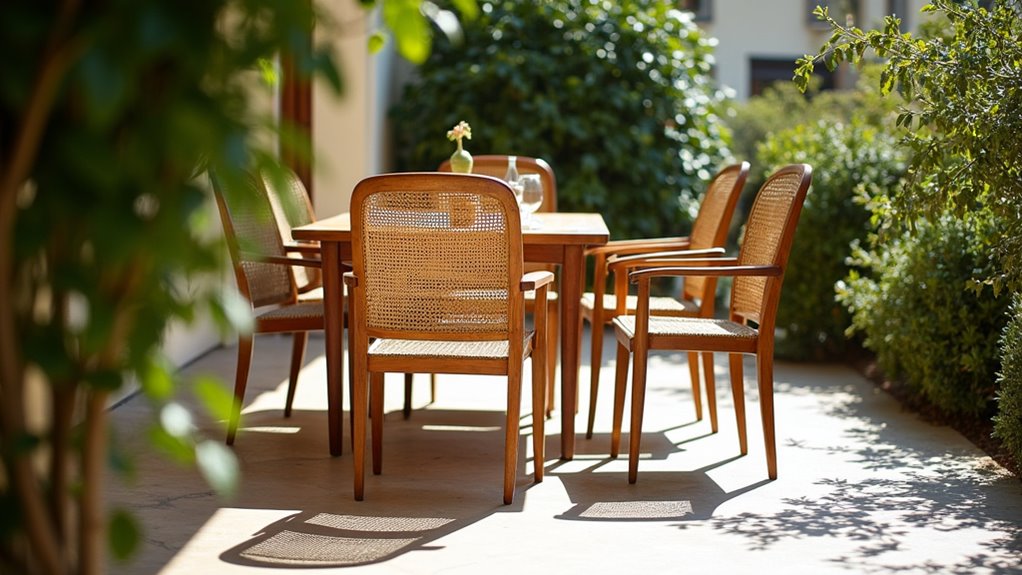 stylish teak outdoor dining