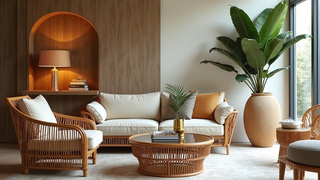 stylish versatile rattan tables