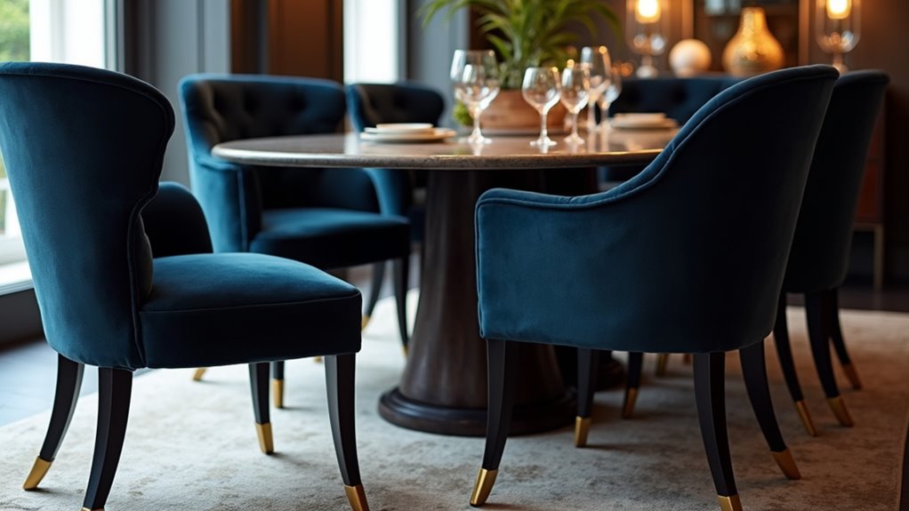 sumptuous velvet dining comfort