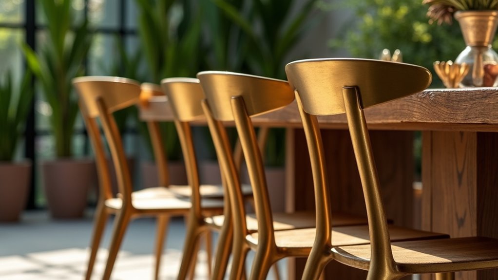 sustainable eco friendly brass chairs