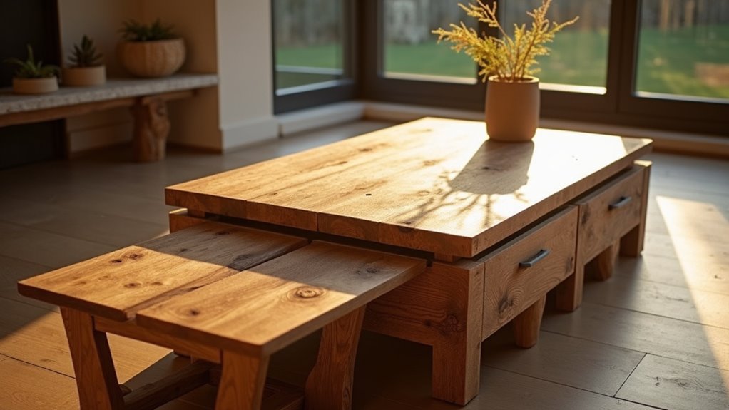sustainable functional oak tables