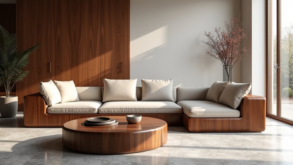 sustainable minimalist wooden sofas