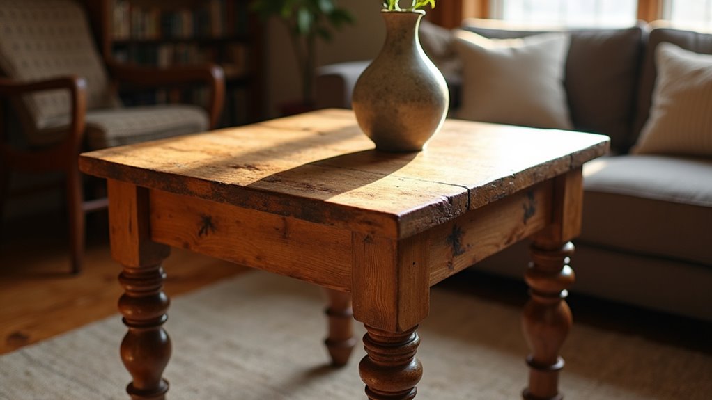 sustainable rustic side table