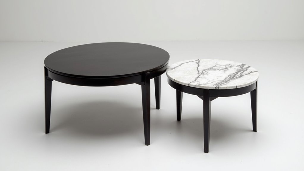 textured dual tone nesting tables