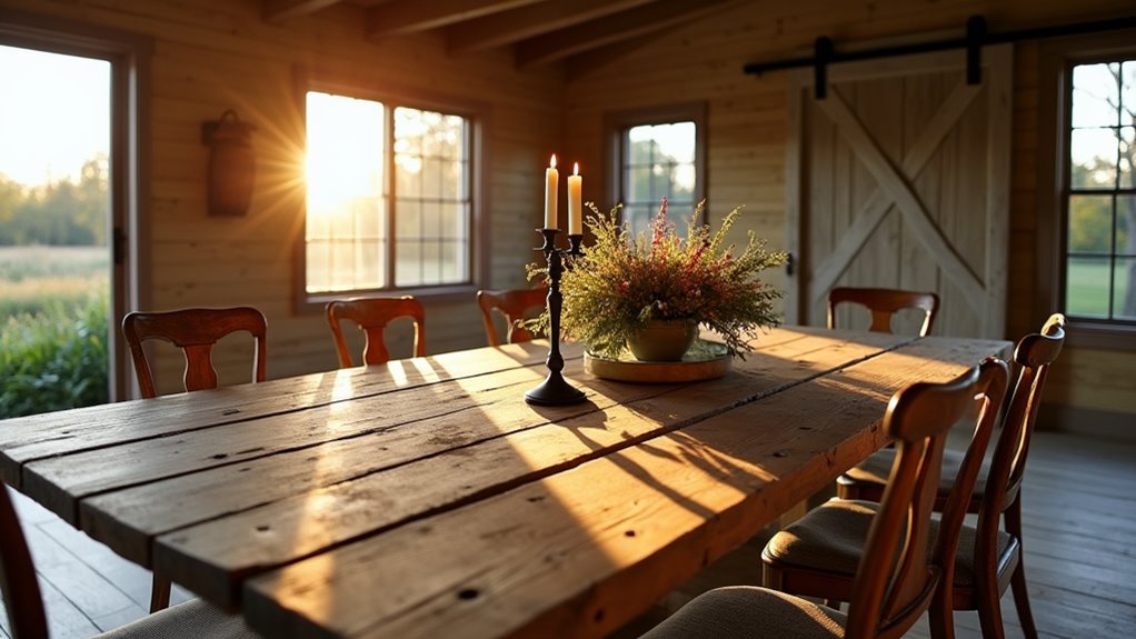 timeless rustic dining centerpiece