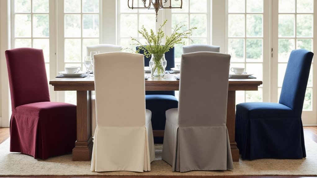 top slipcovers for dining chairs