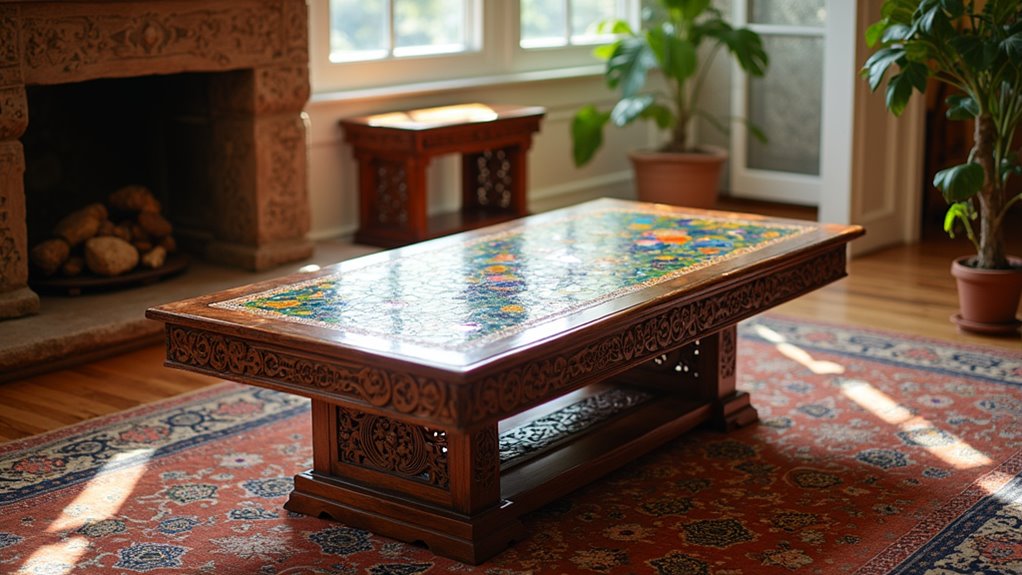 unique handcrafted wood tables