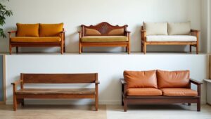 variety of wooden sofas 30vbk