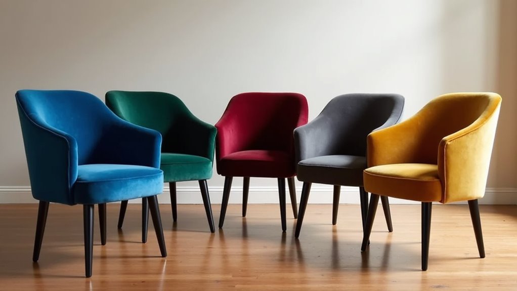 velvet tub dining chairs