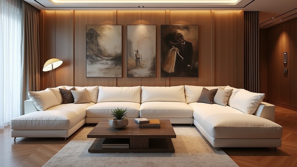 versatile cream sectional sofa