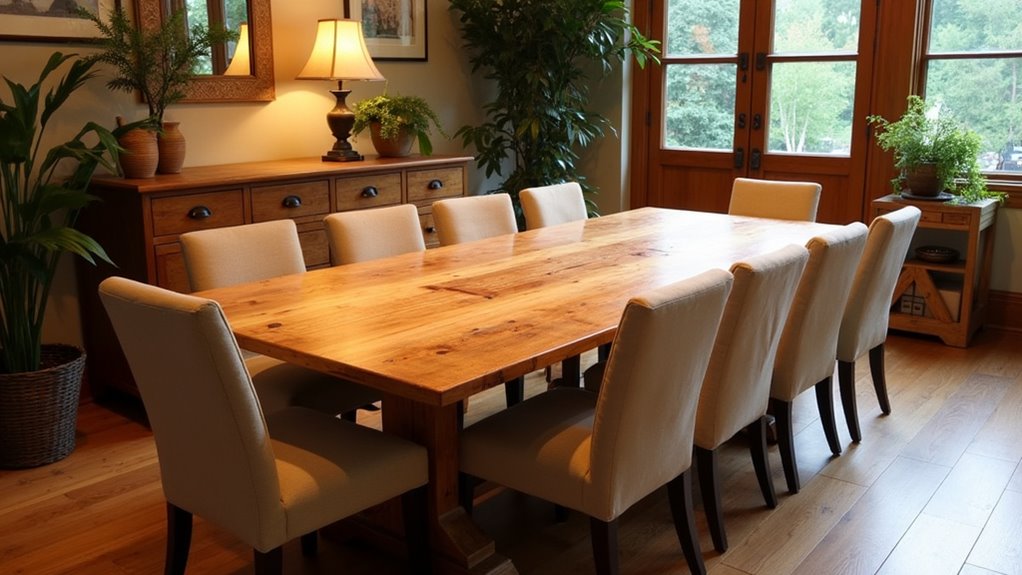 versatile expandable pine table