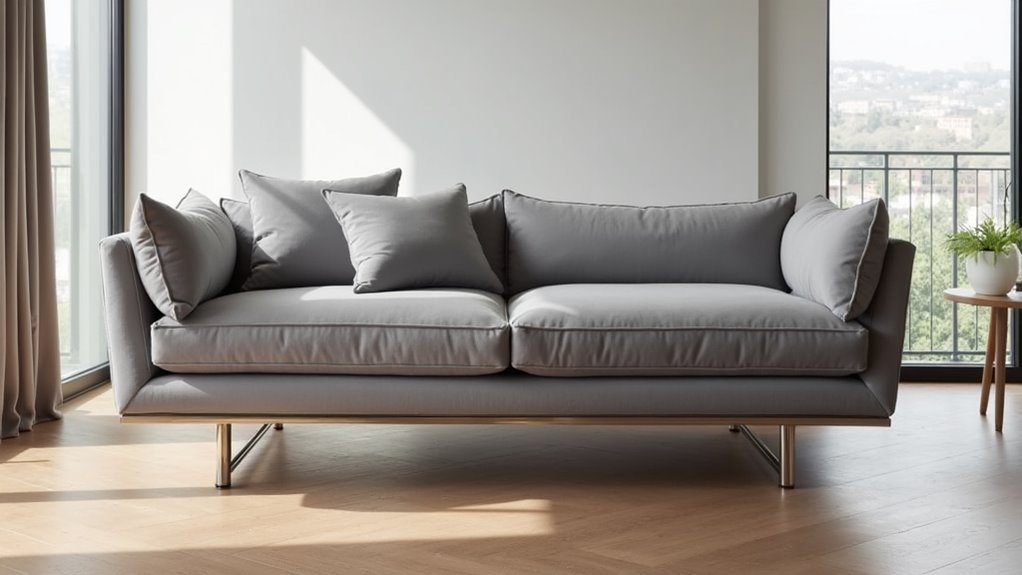 versatile minimalist grey sofa