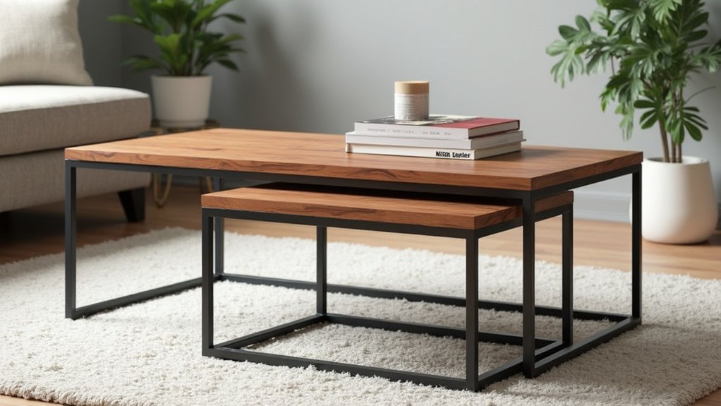 versatile minimalist nesting tables