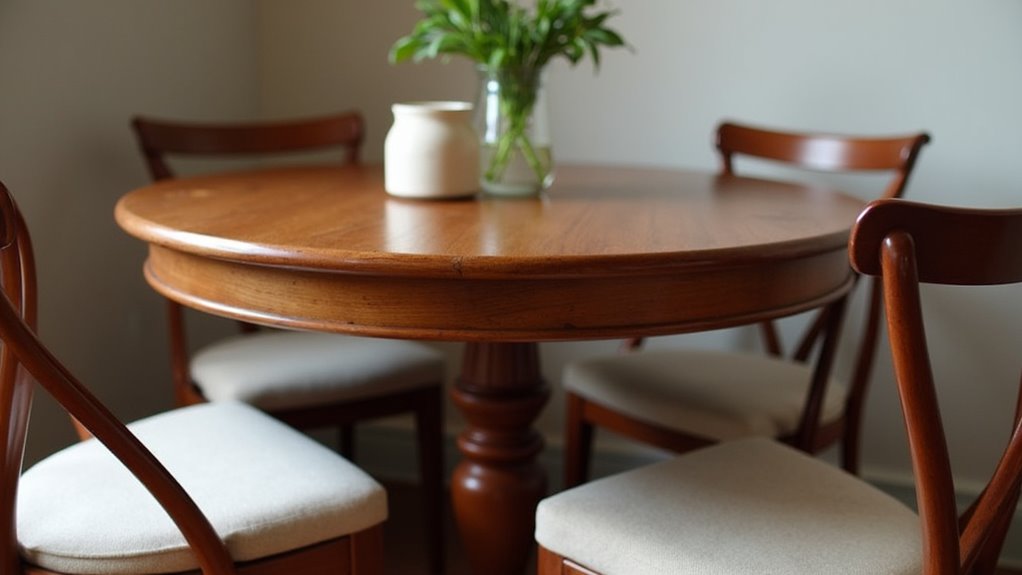 versatile round wood dining