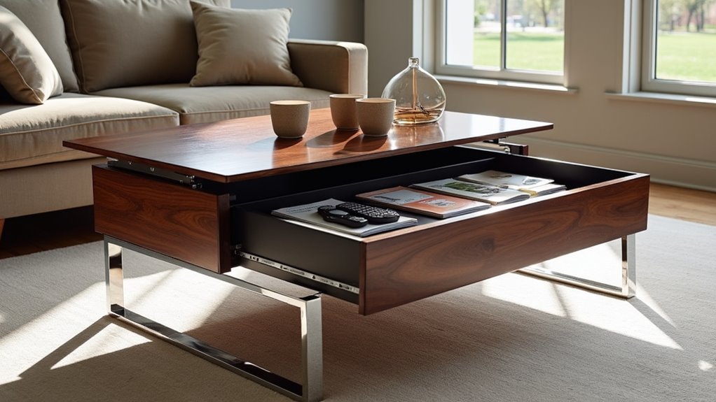 versatile storage lift top tables