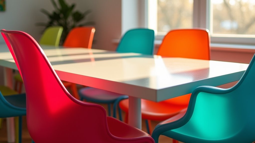 vibrant eclectic dining chairs