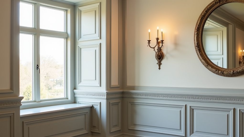 wainscoting enhances dining ambiance
