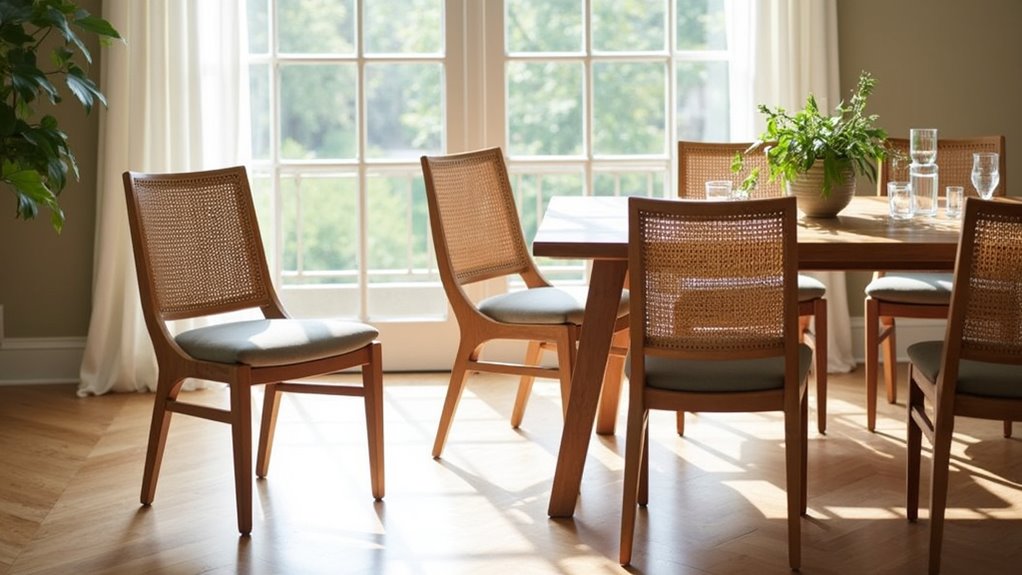 woven design dining chair