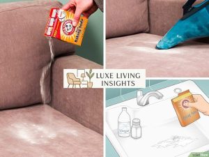 baking soda removing moisture from fabric chair stain