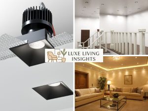 modern recessed downlights providing functional light for an outdoor seating area