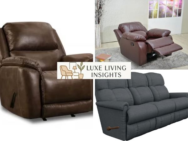 lifting seat back from reclining couch frame after releasing metal locking lever