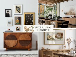 art hanging height rule above furniture without the floating effect