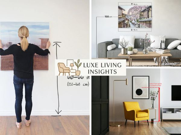 art hanging height rule