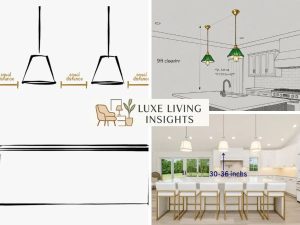 calculating placement based on island size and number of pendants