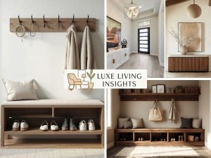 how deep should an entryway bench be without blocking the walkway