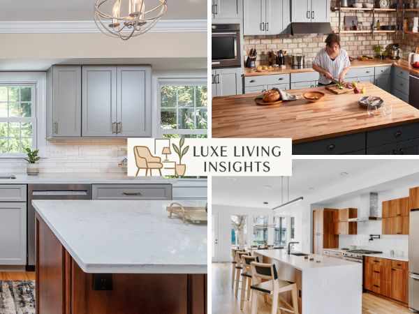 how should the sink, cooker, and refrigerator connect around an island