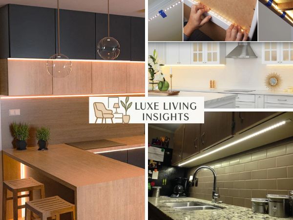 how to position led strip lights under cabinets