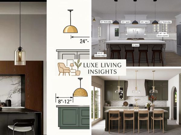 kitchen island light spacing